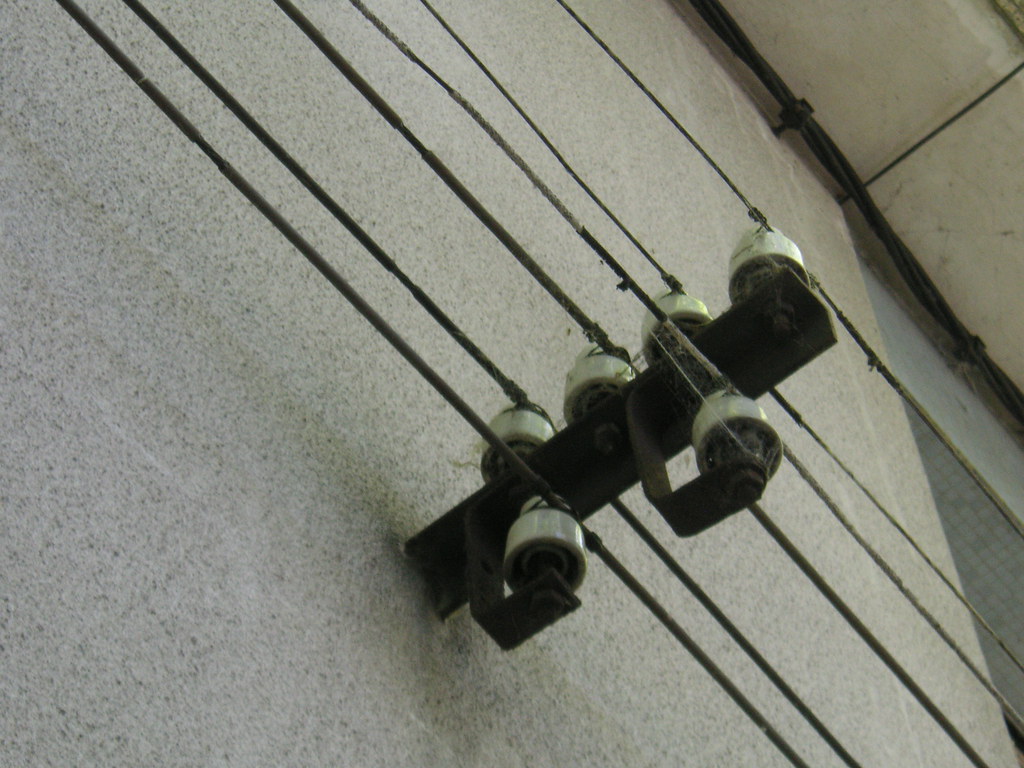 old electrical wiring closeup